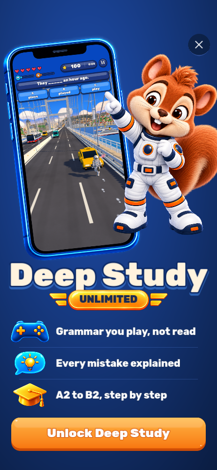 Lingo Surfer — Deep Study unlock screen